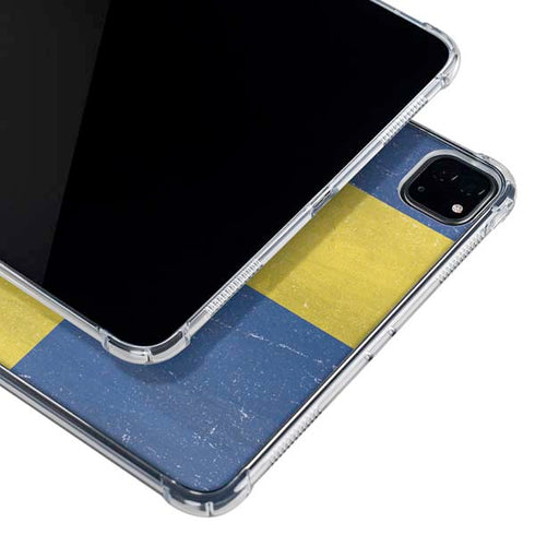 Sweden Flag Distressed iPad Pro 12.9in (2020) Clear Case